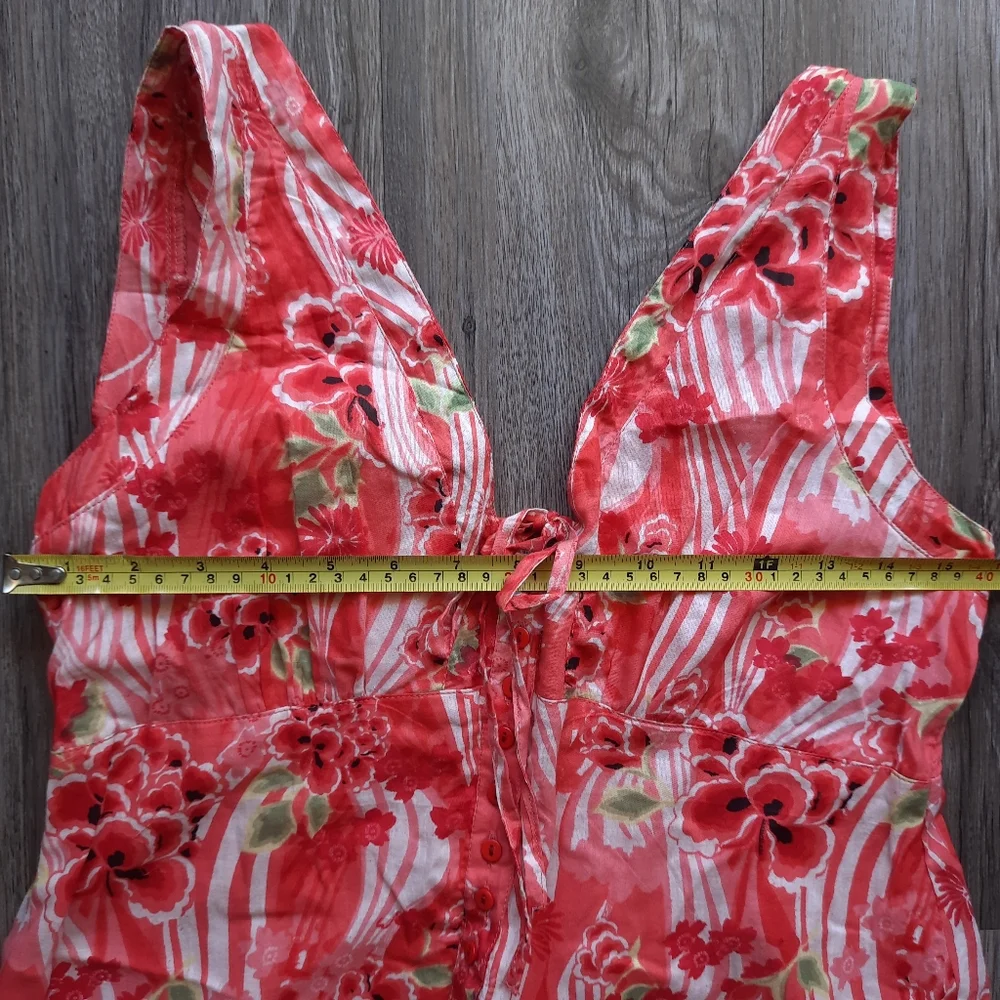 Raviya pink sundress at the front with buttons at the back with elastic size S - Picture 10 of 16